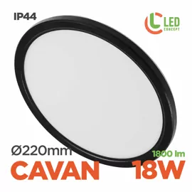 Світильник LED CAVAN R 220 18W BK LED CONCEPT