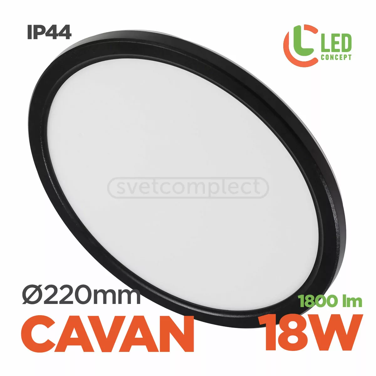 Світильник LED CAVAN R 220 18W BK LED CONCEPT Світильник LED CAVAN R 220 18W BK LED CONCEPT