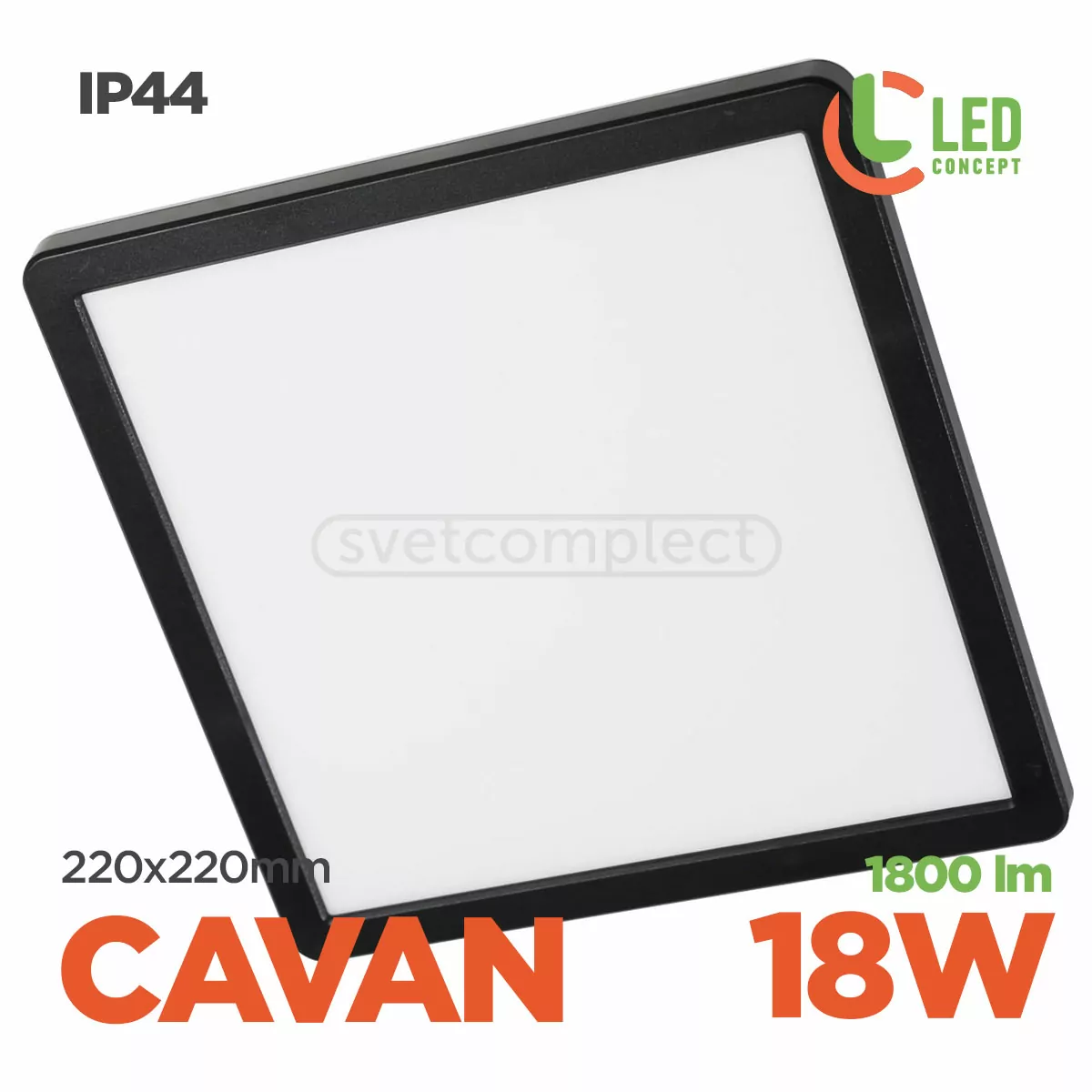 Світильник LED CAVAN S 220 18W BK LED CONCEPT Світильник LED CAVAN S 220 18W BK LED CONCEPT