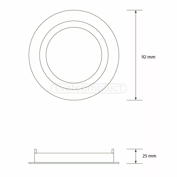 Світильник точковий HDL-AT 01 ВK Slim (1 box 3 psc) чорний СВЕТКОМПЛЕКТ