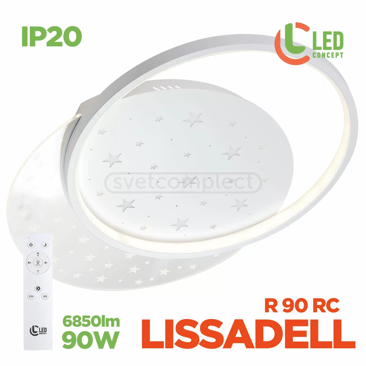Світильник світлодіодний LED LISSADELL R 90W RC Ø500мм LED CONCEPT Світильник світлодіодний LED LISSADELL R 90W RC Ø500мм LED CONCEPT