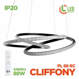 Світильник світлодіодний  LED CLIFFONY PL 88W RC LED CONCEPT