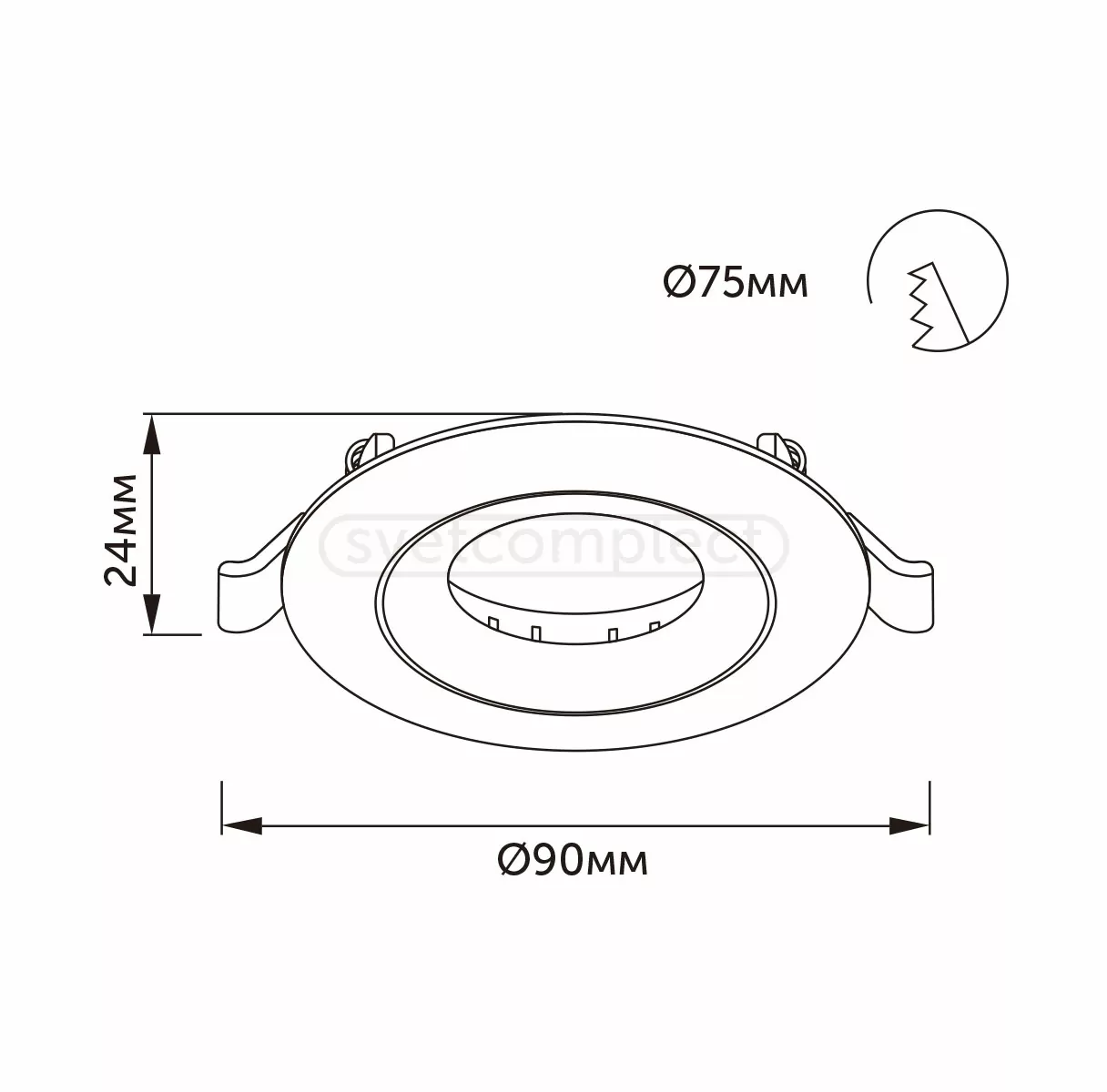 Світильник точковий PC EMO 01R MR16 білий LED CONCEPT