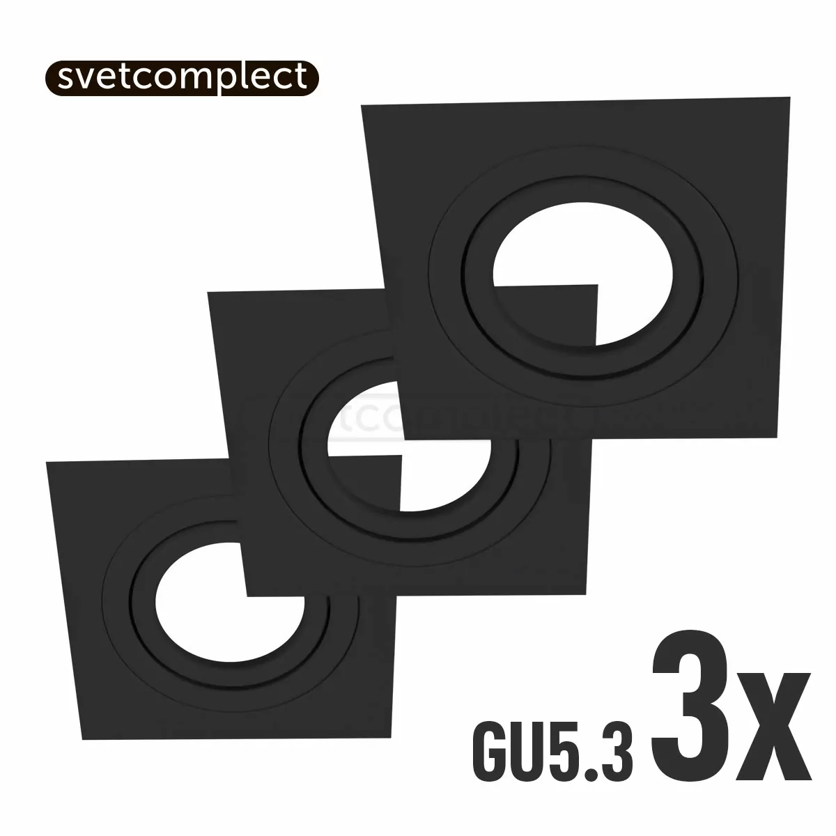 Світильник точковий HDL-AT 10 ВK Slim (1 box 3 psc) чорний СВЕТКОМПЛЕКТ