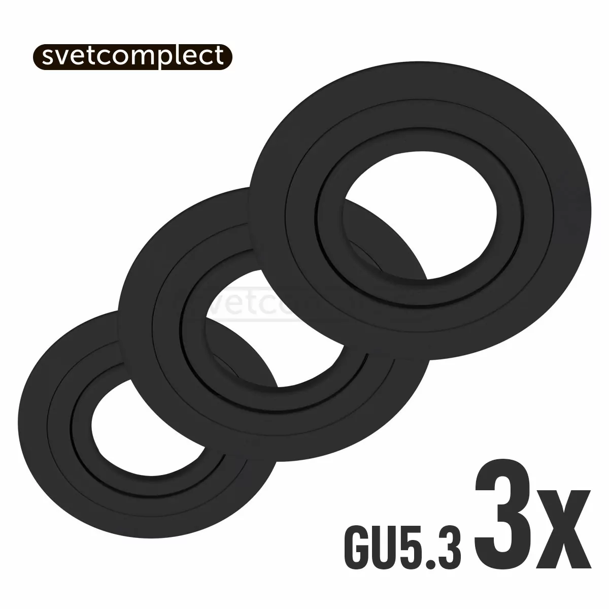 Світильник точковий HDL-AT 01 ВK Slim (1 box 3 psc) чорний СВЕТКОМПЛЕКТ