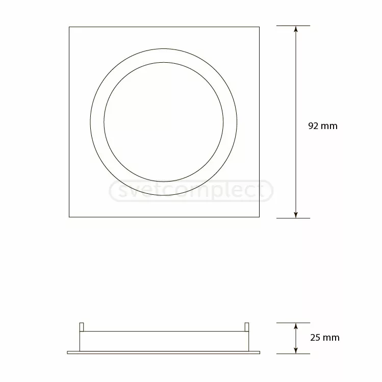 Світильник точковий HDL-AT 10 ВK Slim (1 box 3 psc) чорний СВЕТКОМПЛЕКТ