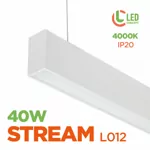 Підвіс лінійний LED STREAM L012 40W 4000K білий LED CONCEPT