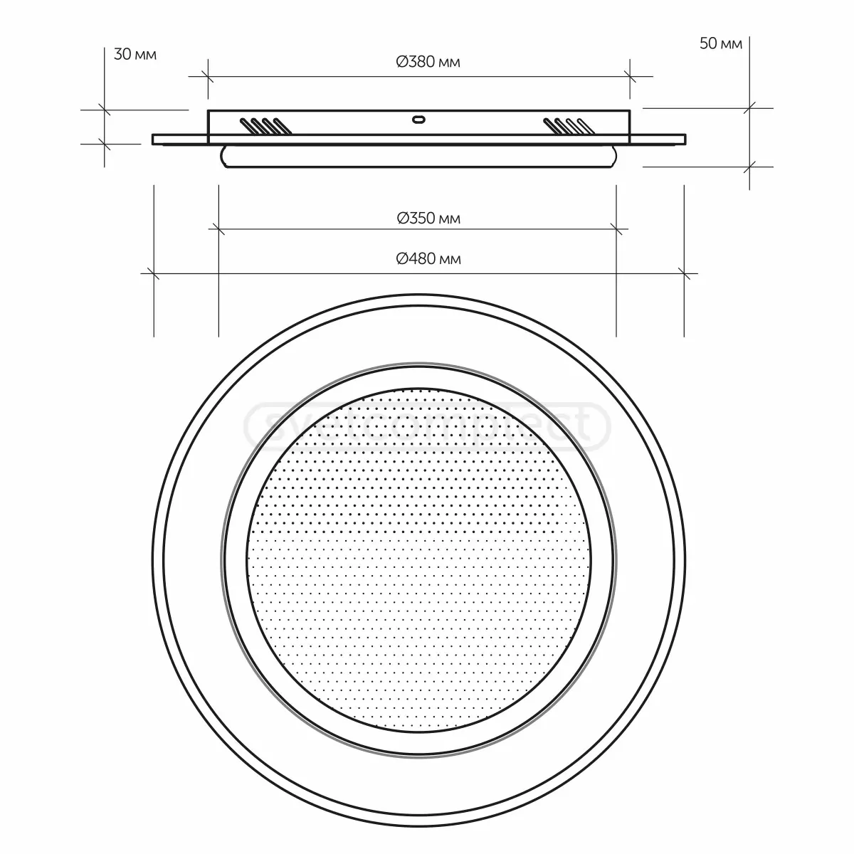 Світильник світлодіодний LED SLIGO R 95W RC Ø480мм LED CONCEPT Світильник світлодіодний LED SLIGO R 95W RC Ø480мм LED CONCEPT