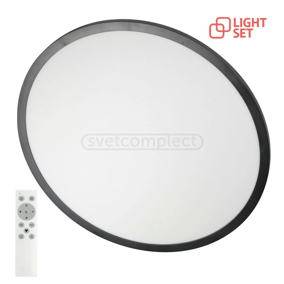 Світильник світлодіодний LED SYNEVIR R500 45+4W 4500K з пультом чорний LIGHT SET 