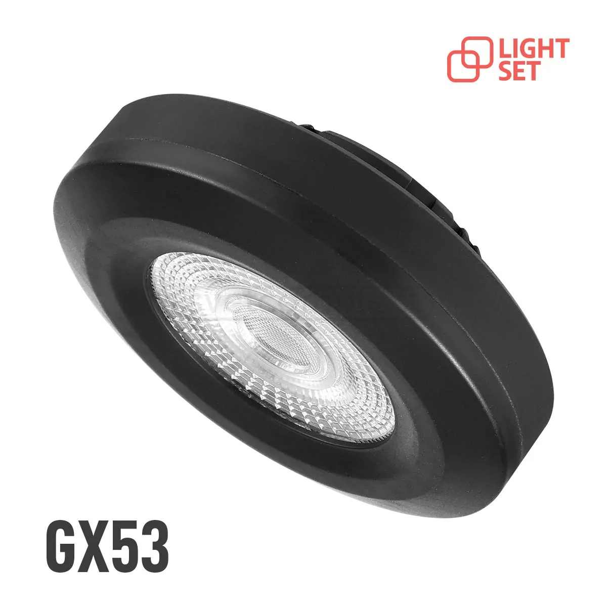 Лампа LED LIGHT SET GX53 lens 60° 12W 4500K чорний Лампа LED LIGHT SET GX53 lens 60° 12W 4500K чорний