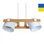 Стельовий підвіс KONVALIA RL 160 E27 2x40W WOOD білий LIGHT SET