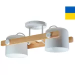 Стельовий світильник KONVALIA CRL160 E27 2x40W WOOD білий LIGHT SET