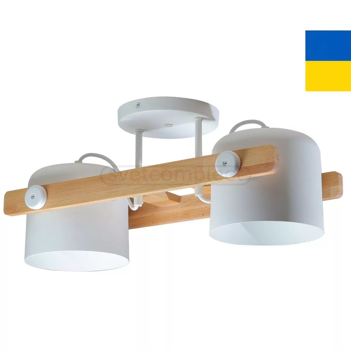 Стельовий світильник KONVALIA CRL160 E27 2x40W WOOD білий LIGHT SET