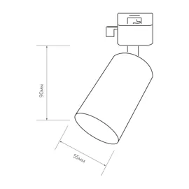 Свiтильник трековий HOOK TR 5509 GU10 BK LIGHT SET