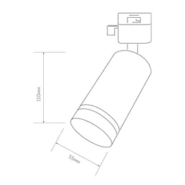 Свiтильник трековий SHYPIT TR 5511 GU10 BK LIGHT SET