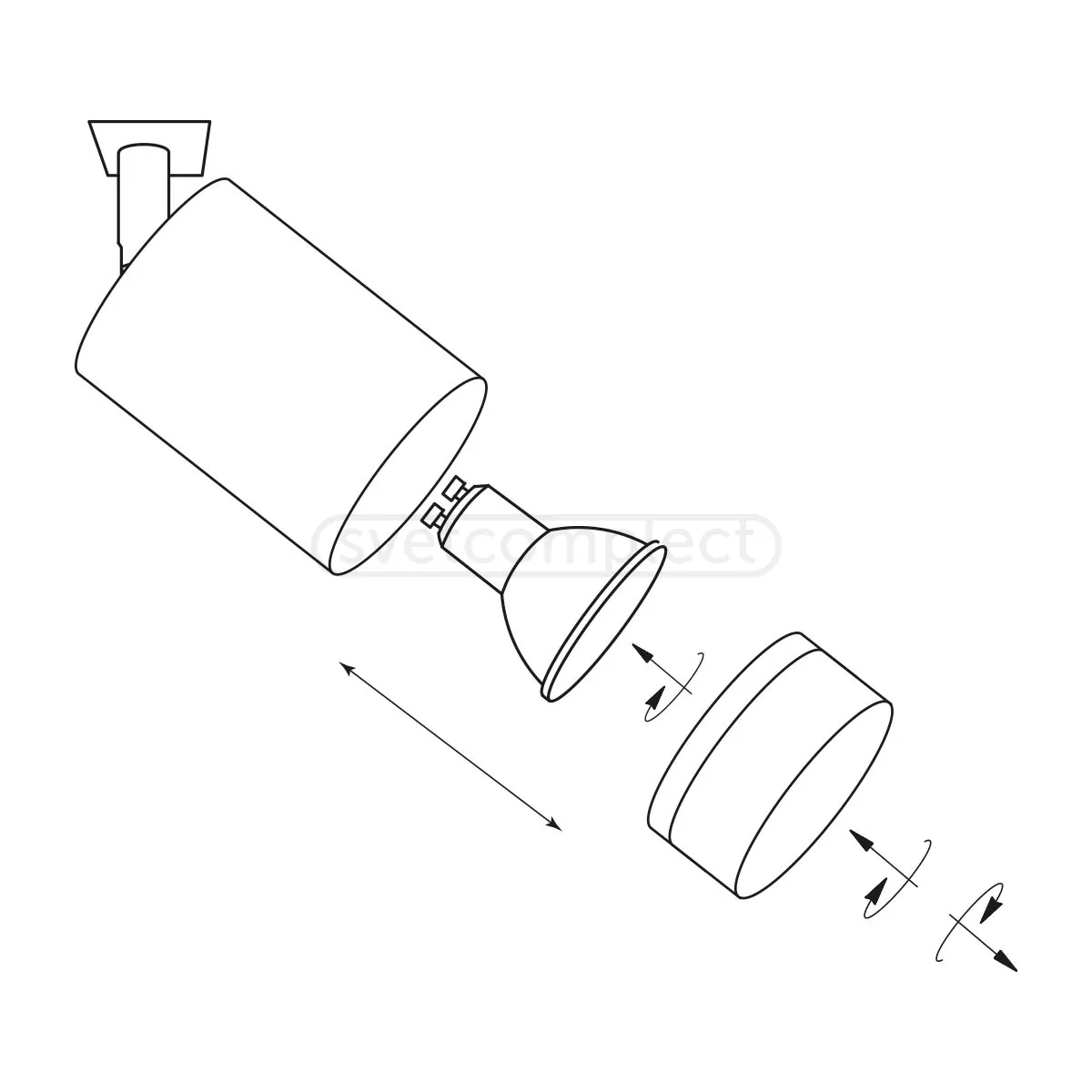Свiтильник трековий SHYPIT TR 5511 GU10 BK LIGHT SET