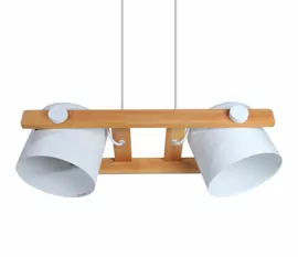 Стельовий підвіс KONVALIA RL 160 E27 2x40W WOOD білий LIGHT SET