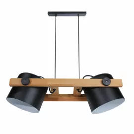 Стельовий підвіс KONVALIA RL 160 E27 2x40W WOOD чорний LIGHT SET