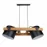 Стельовий підвіс KONVALIA RL 160 E27 2x40W WOOD чорний LIGHT SET
