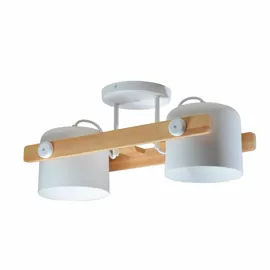 Стельовий світильник KONVALIA CRL160 E27 2x40W WOOD білий LIGHT SET