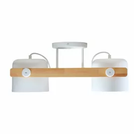 Стельовий світильник KONVALIA CRL160 E27 2x40W WOOD білий LIGHT SET