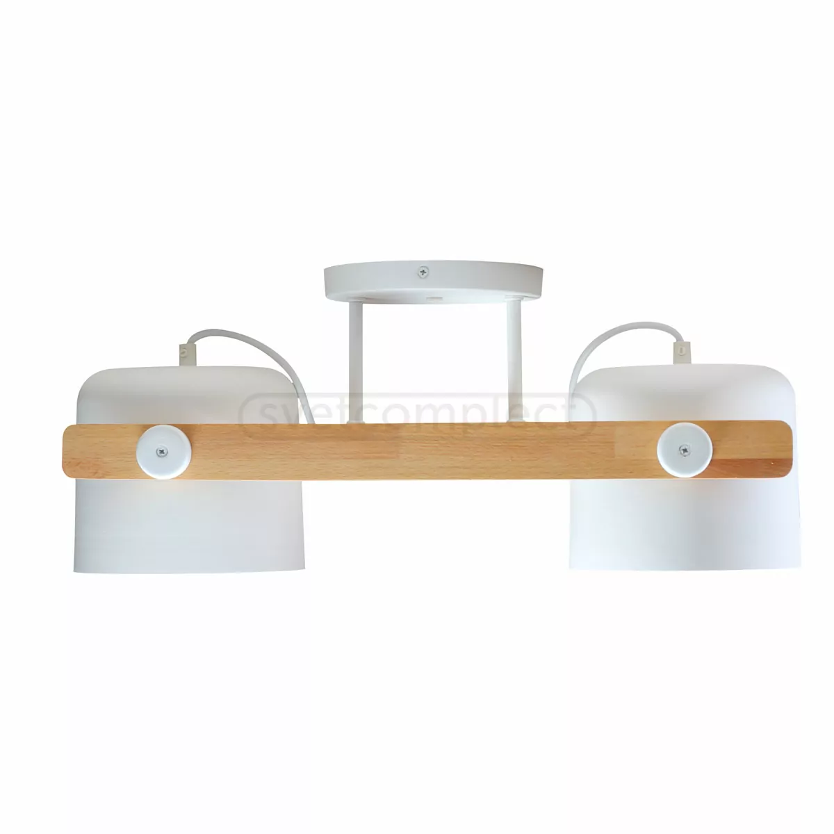 Стельовий світильник KONVALIA CRL160 E27 2x40W WOOD білий LIGHT SET