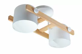 Стельовий світильник KONVALIA CRL160 E27 2x40W WOOD білий LIGHT SET