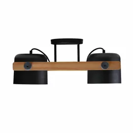 Стельовий світильник KONVALIA CRL160 E27 2x40W WOOD чорний LIGHT SET