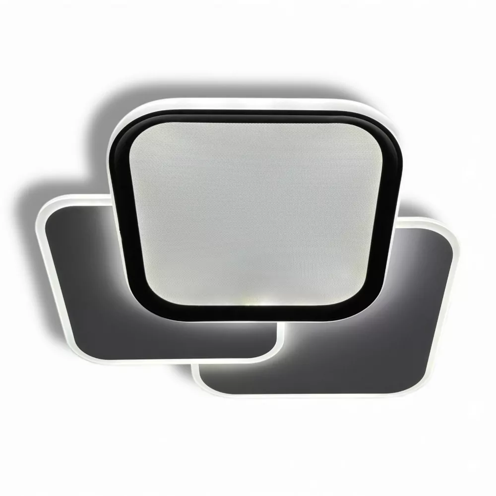 Світильник DNISTER LED 3S 80W RC,4970Lm,3000-6500K,485х490x60mm,мет.акрил.пласт.біл.чорн.LIGHT SET