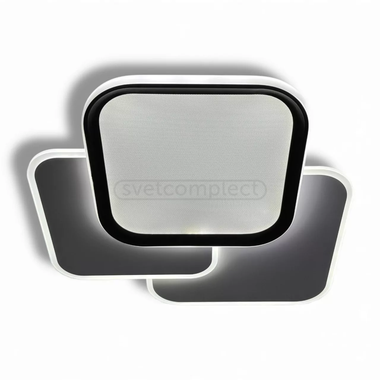 Світильник DNISTER LED 3S 80W RC,4970Lm,3000-6500K,485х490x60mm,мет.акрил.пласт.біл.чорн.LIGHT SET