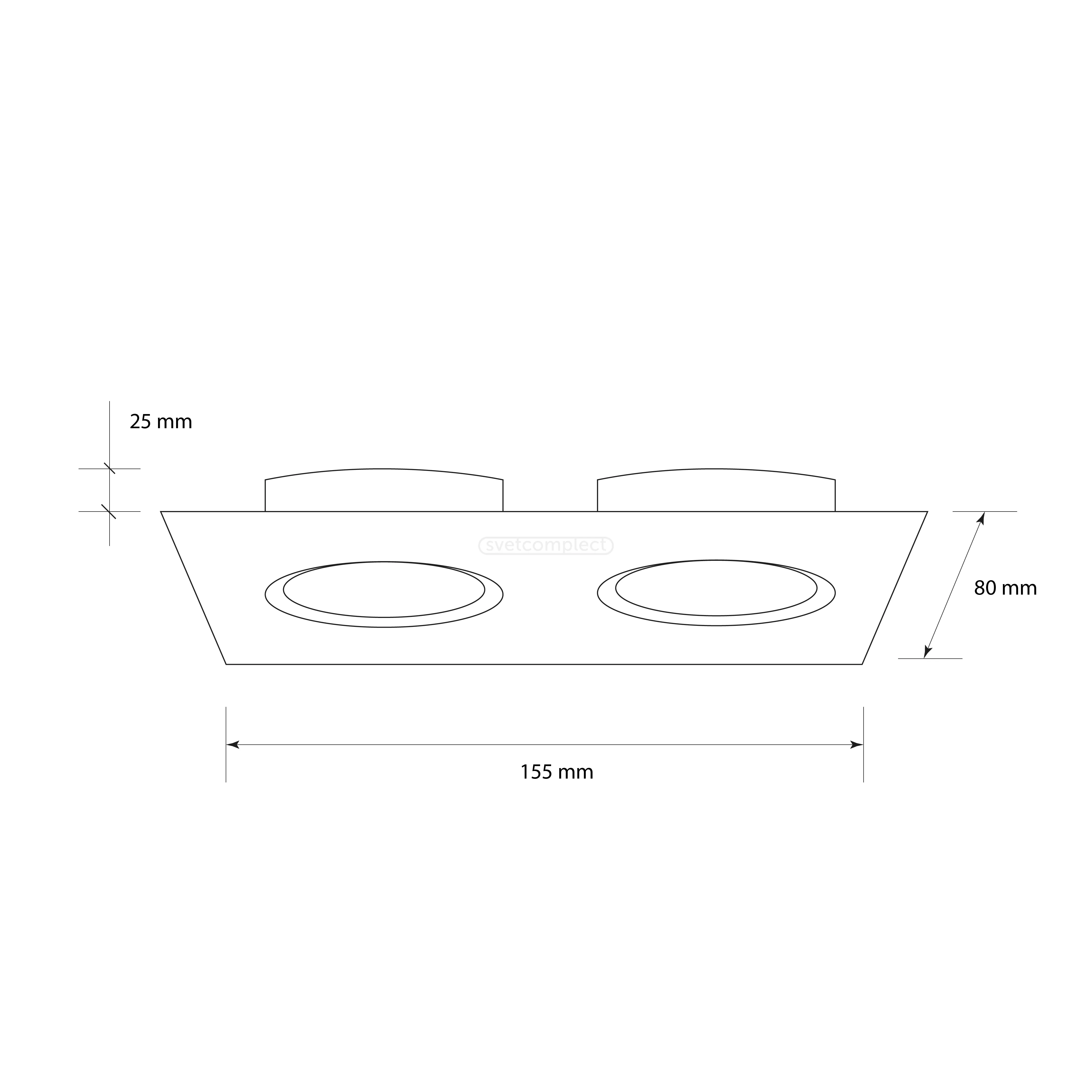 Світильник точковий AS 20-2 MR16 G5.3 white