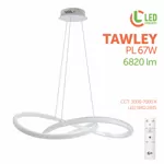 Світильник світлодіодний LED Tawley PL 67W RC WH LED CONCEPT