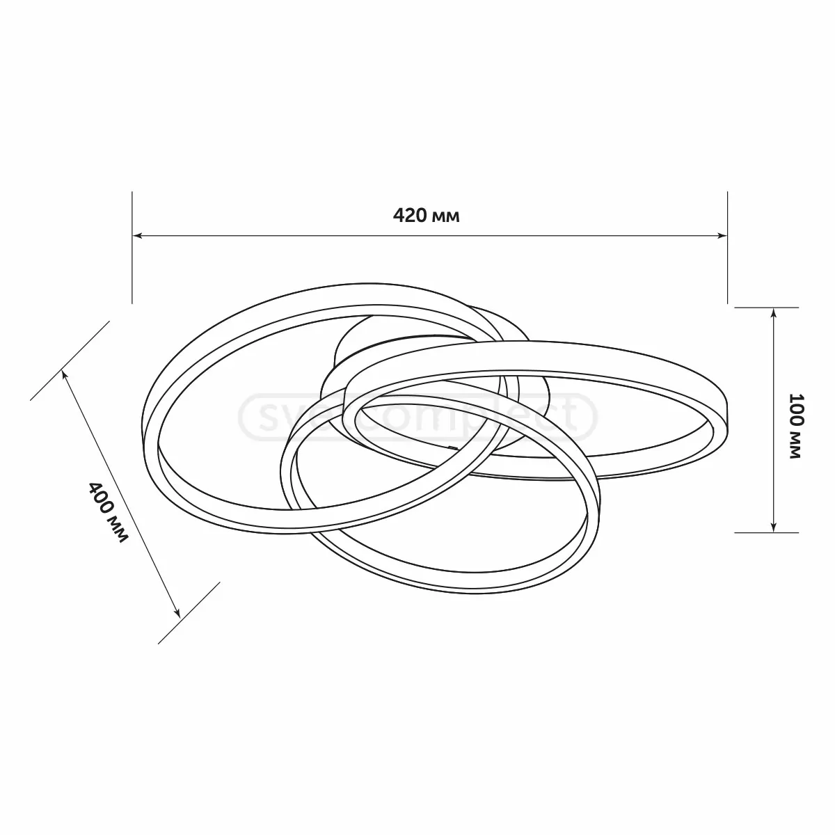 Світильник світлодіодний LED BELVILLE R 79W BK LED CONCEPT