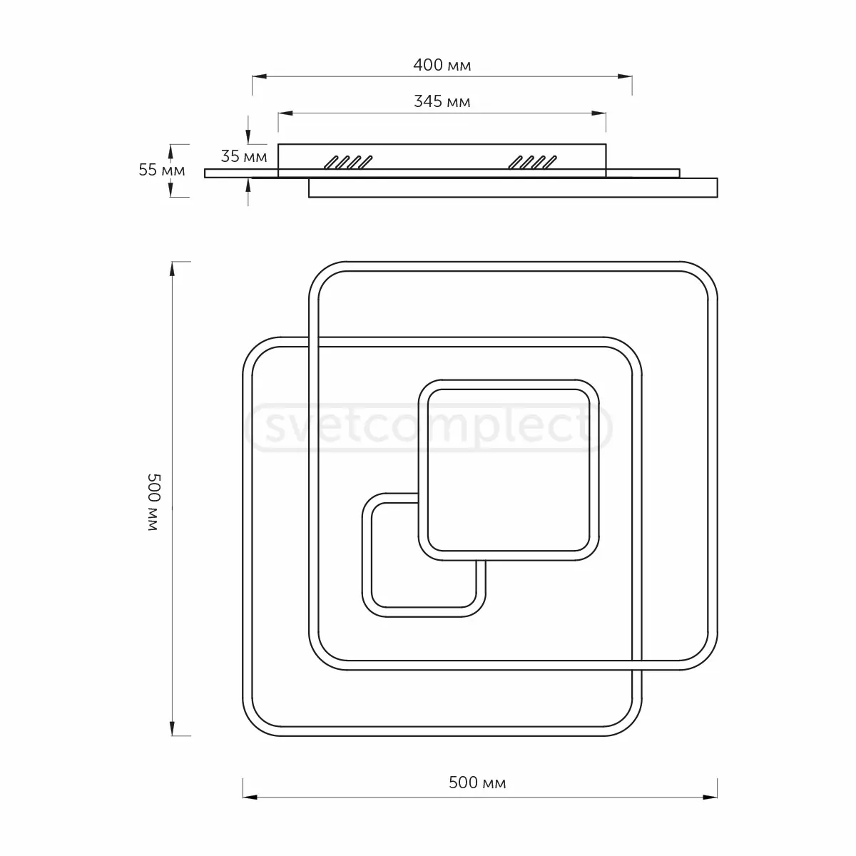 Світильник світлодіодний LED FORREW S 108W RC WH LED CONCEPT