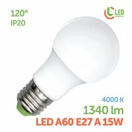 Лампа світлодіодна LED A60 E27 A 15W 4000K LED CONCEPT