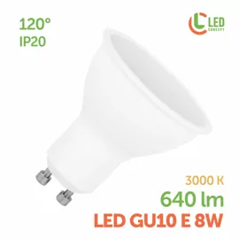Лампа світлодіодна LED GU10 E 8W 3000K 220V LED CONCEPT