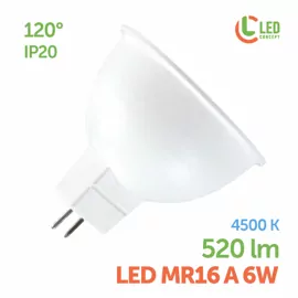 Лампа світлодіодна LED MR16 A 6W 4500K GU5,3 LED CONCEPT