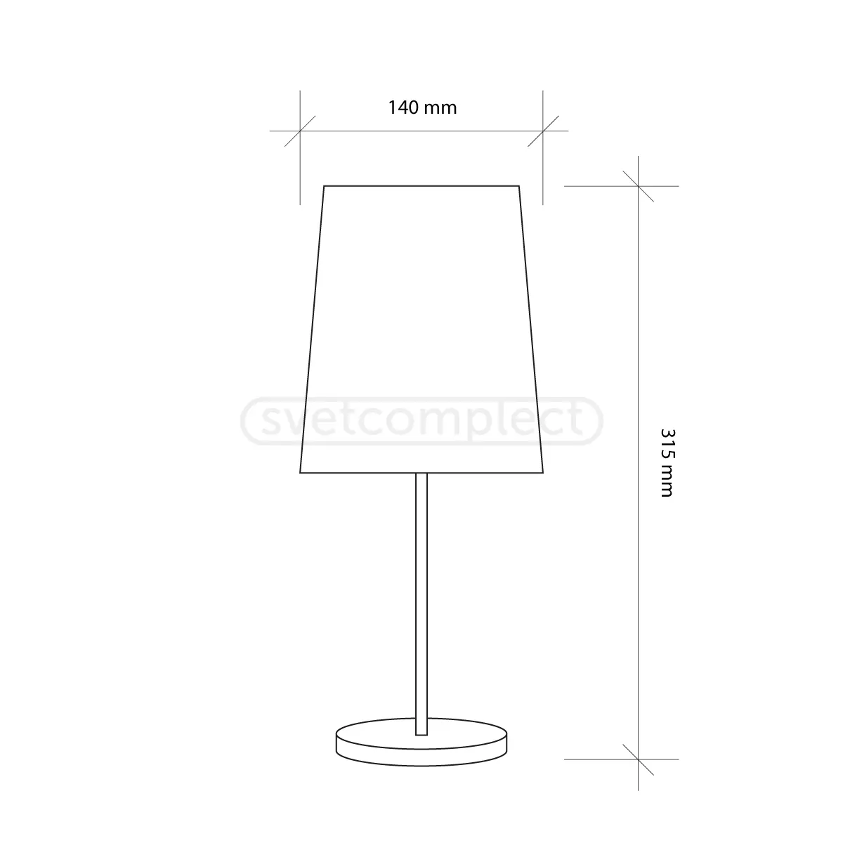Настільна лампа 1-L 1хЕ14 біла Action