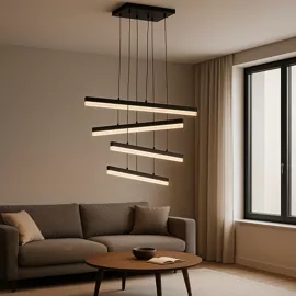 Світильник підвісний GRIM PL-S 4 71W RC,4500Lm,3000-6500K,630x700x1000mm,мет.акр.чор.LIGHT SET