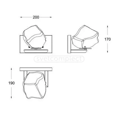  Бра ROCK 1xG9 max 28Вт ZUMA LINE