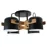 Люстра стельова KONVALIA CRL 160 4xE27 40W,метал/дерево,чорний LIGHT SET
