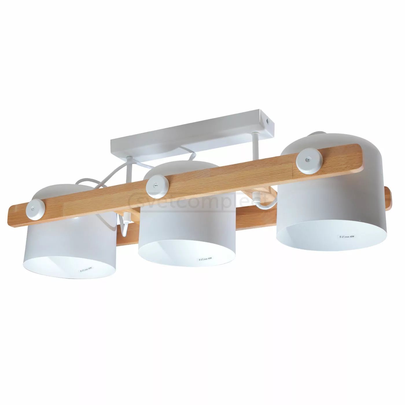 Світильник стельовий LOFT CRL 160 E27 3x40W WD/WH