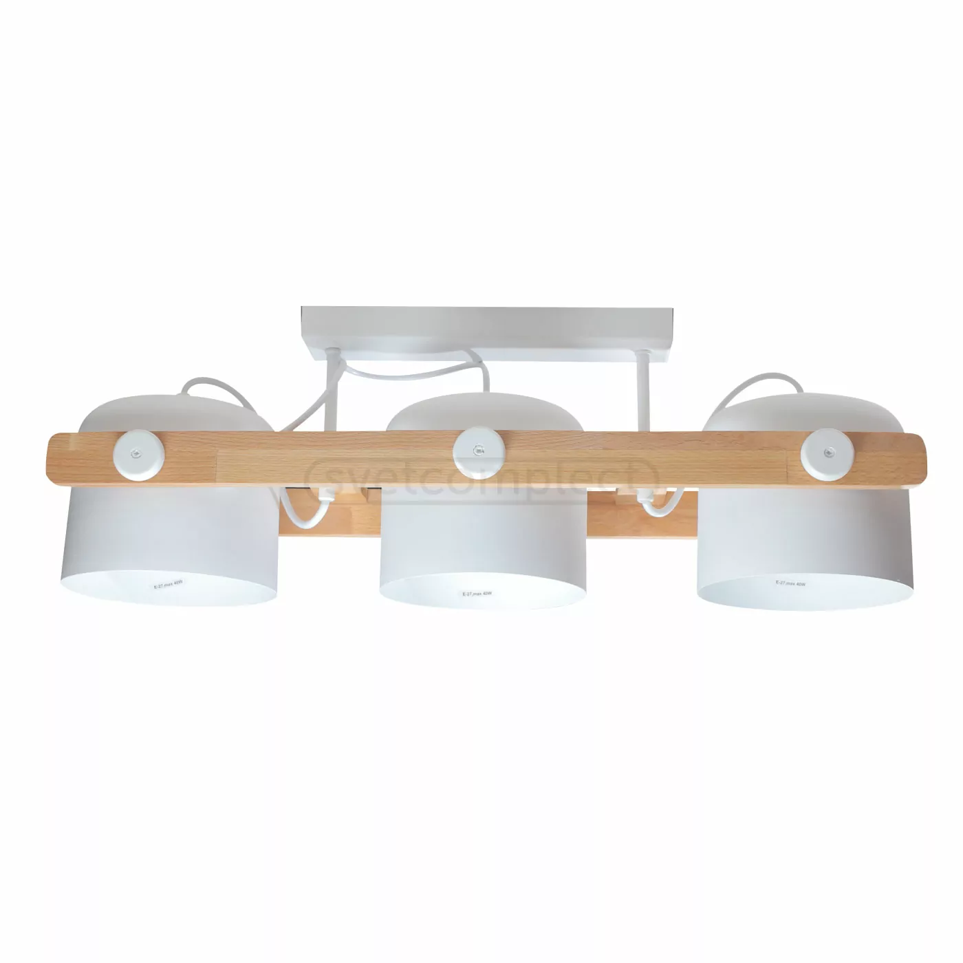 Світильник стельовий LOFT CRL 160 E27 3x40W WD/WH