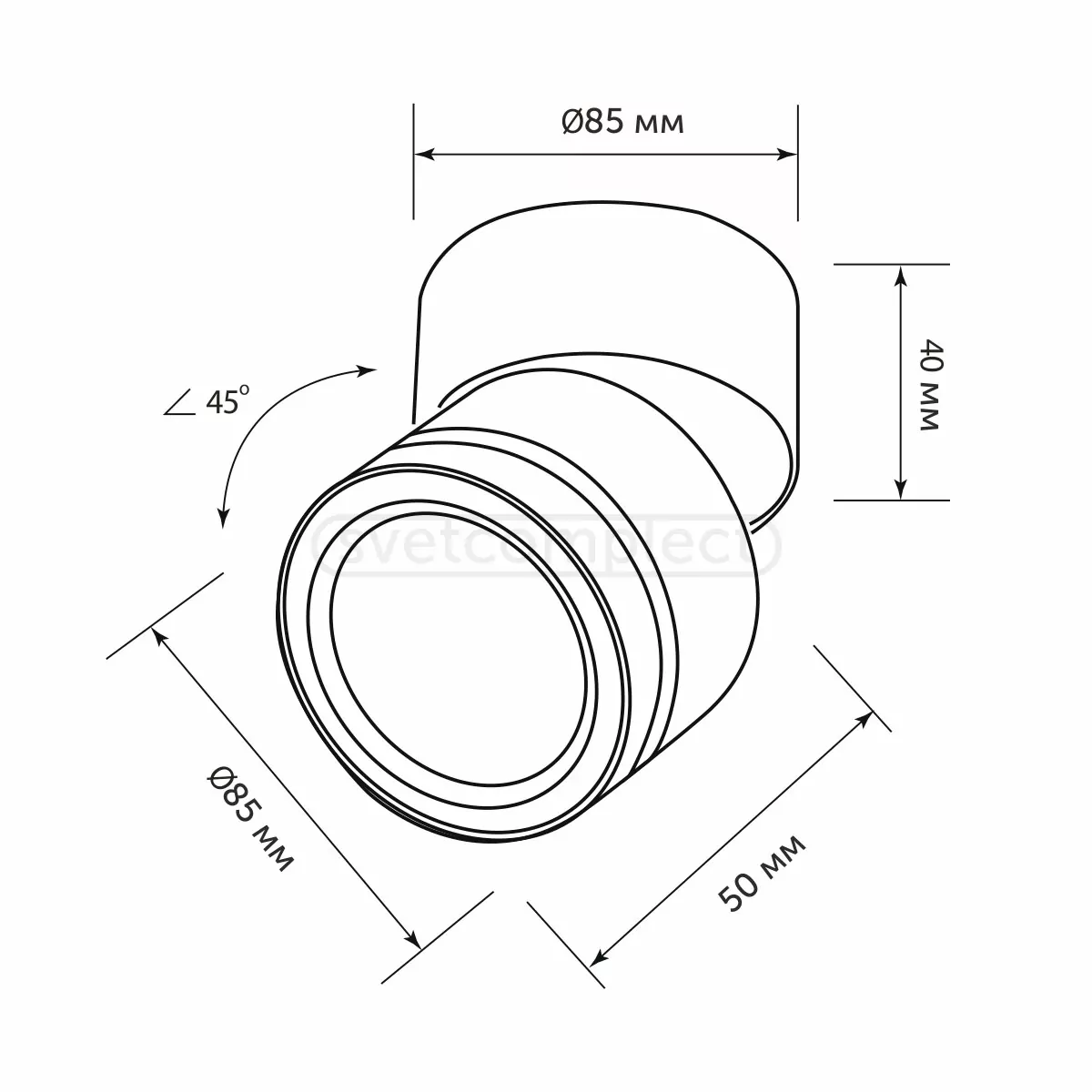 Спот SP CAMBER 1 GX53 WH LED CONCEPT