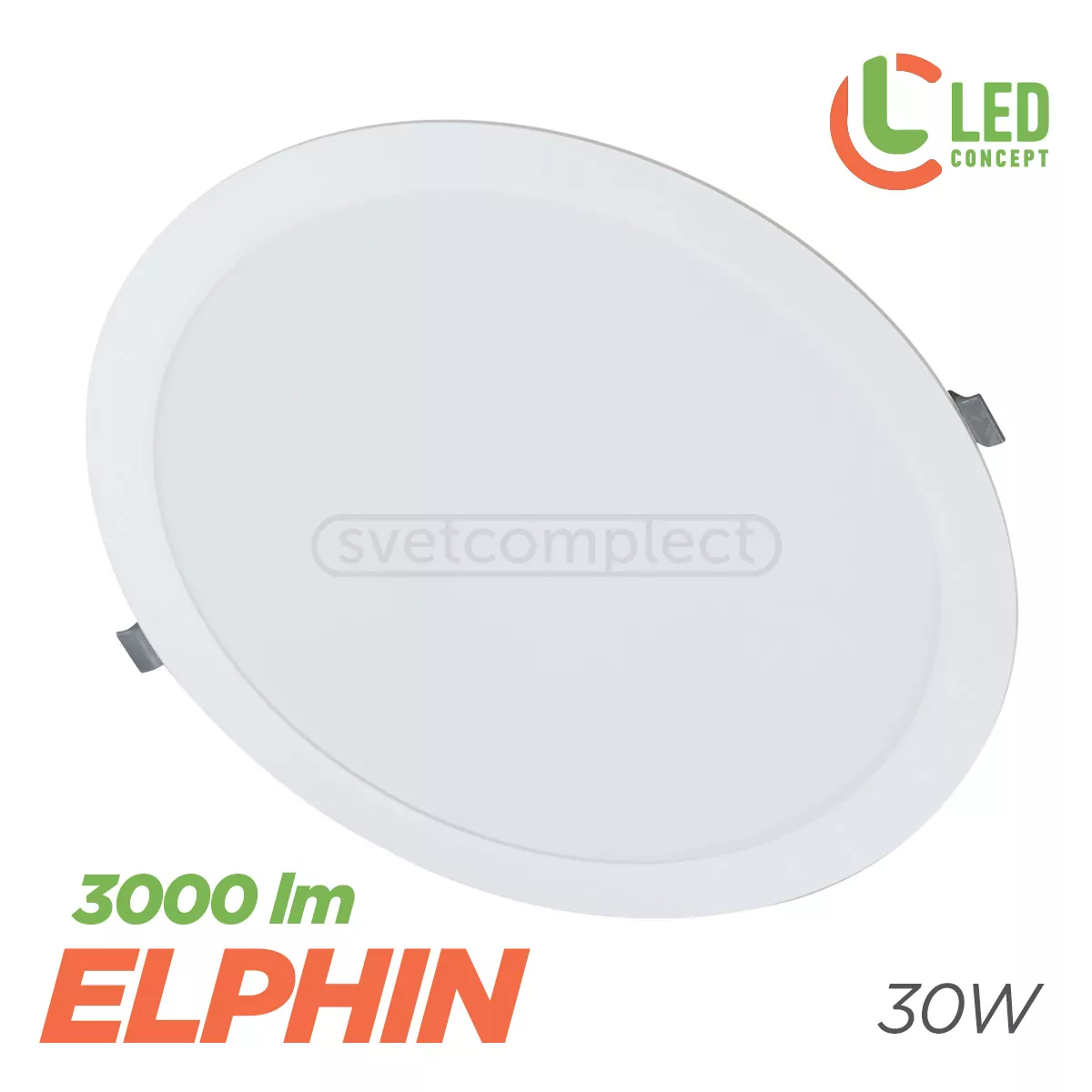 Світильник світлодіодний LED ELPHIN LCR295 30W 4500К WH LED CONCEPT