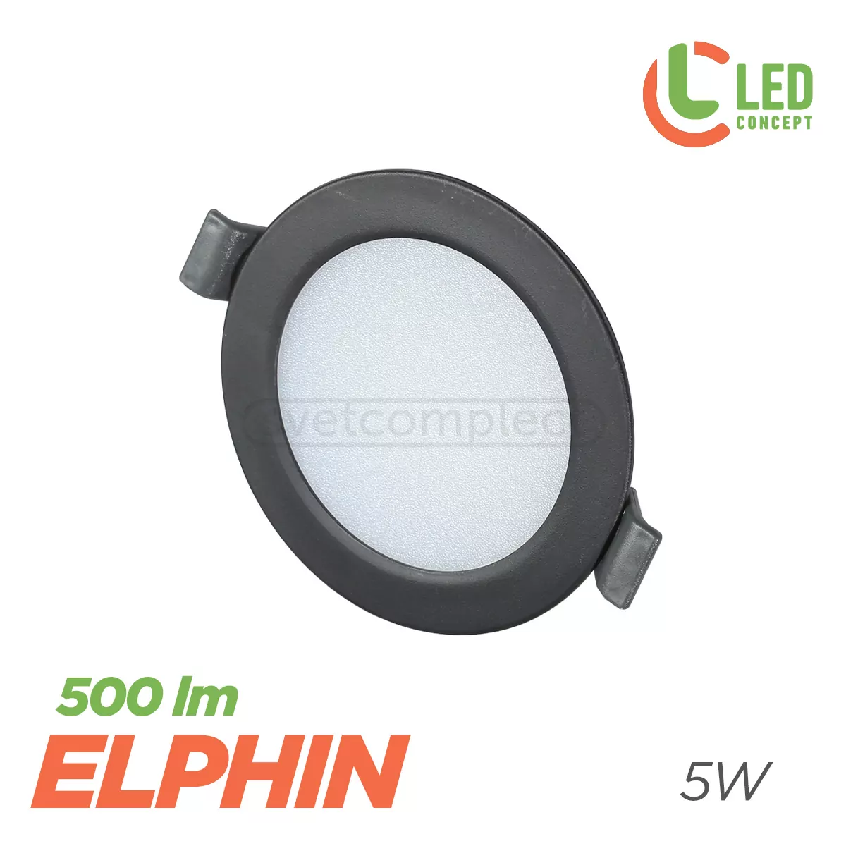 Світильник світлодіодний LED ELPHIN LCR90 5W 4500К BK LED CONCEPT Світильник світлодіодний LED ELPHIN LCR90 5W 4500К BK LED CONCEPT
