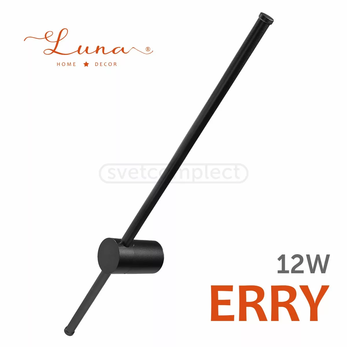 Підсвітка декоративна LED ERRY 12W алюміній BK LUNA HOME