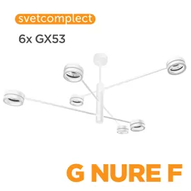 Люстра G NURE F 6x GX53 білий СВЕТКОМПЛЕКТ