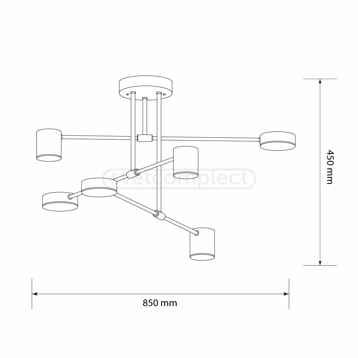Світильник світлодіодний LED ROW 8540 55W RC WH LED CONCEPT Світильник світлодіодний LED ROW 8540 55W RC WH LED CONCEPT