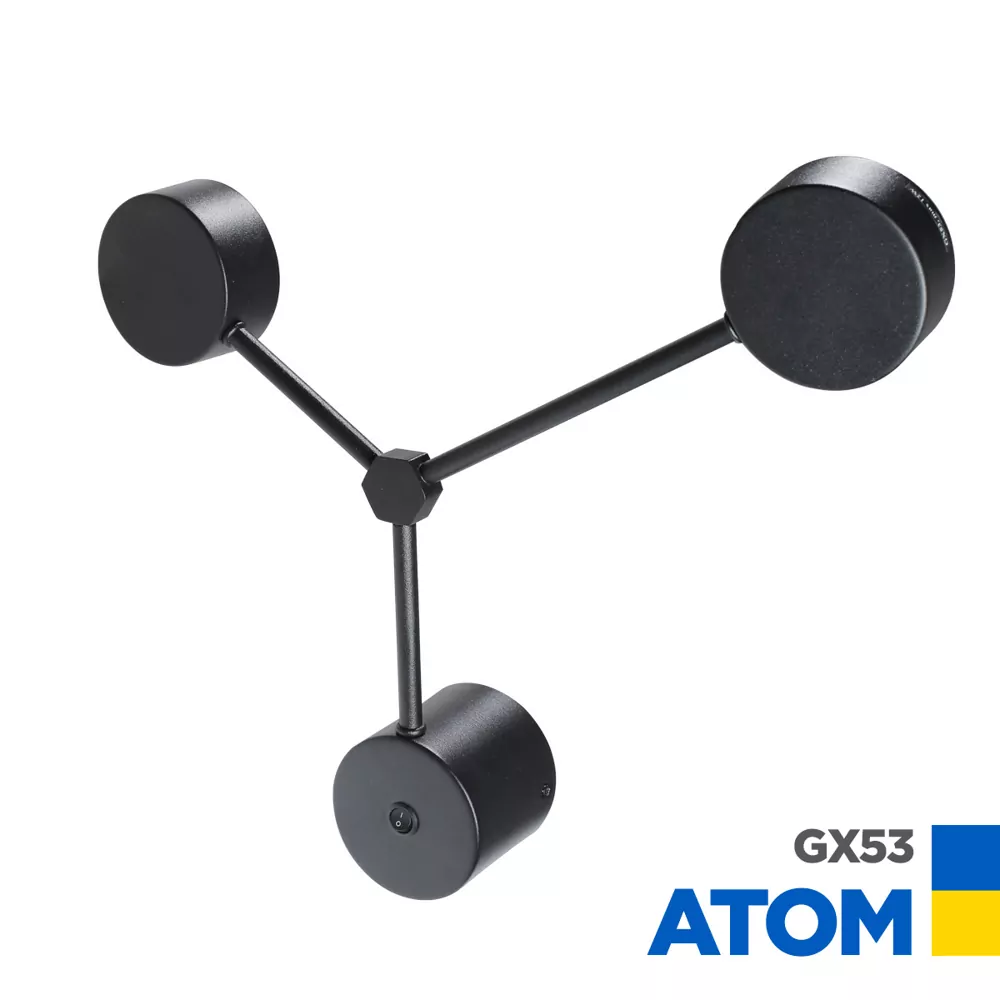 Бра Atom 2x GX53 чорний